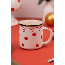 Merry Dots Yılbaşı Temalı Emaye Kupa Acı Kahve