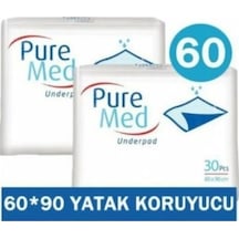 Puremed 60 x 90 CM Hasta Altı Bezi Serme Yatak Koruyucu 30'lu x 2 60 Adet
