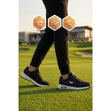 Walkway Siyah Hafızalı Taban Hafif Esnek Unisex Spor Ayakkabı Muveon M Siyah - Beyaz