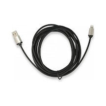 Usb To Lightning 3m Kablo - Siyah -