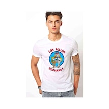 Los Pollos Hermanos Bad Jesse Baskılı Beyaz Erkek Tshirt