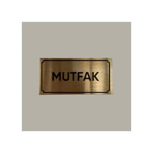Gold Aluminyum Kapı İsimliği Mutfak Yazılı Arkası Yapışkanlı 10x20 Cm