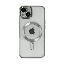 Apple Uyumlu   iPhone 14 Kılıf Kross Magneticsafe Kapak - Gümüş