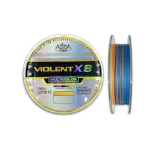 Albastar Violent 8x Pe Olta Misinası MULTICOLOR 0.21MM - 150MT -