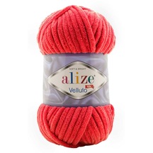 Alize Velluto 56 Kırmızı Kadife El Örgü İpi