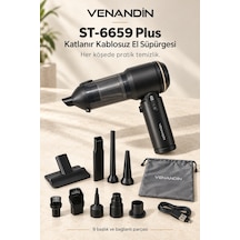 Venandin St-6659 Plus Kablosuz Araç Süpürgesi 16000 Pa, 100w, 3 Kademeli, 200 Ml