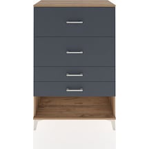 Hyperion Dolap 4 Çekmeceli 88x44x134 Çam-antrasit Çam