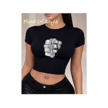 Flood Of Style Siyah Babby Tee El Yüzük Özel Tasarım