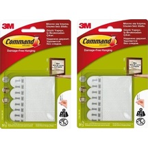 2 Adet 3M Command 17202 Küçük Boy 1.3Kg Iz Bırakmayan Cırt Bant