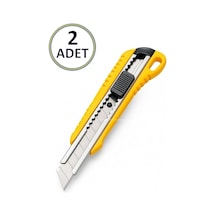Proalet Plastik Maket Bıçağı, Falçata, Kilitlenebilir, Ergonomik, Kaymaz Tutma Yüzeyi, Dayanıklı Abs Gövde, Hafif Ve Taşınabilir, Askı Delikli, Profesyonel Ve Hobi Kullanımı İçin Uygun 2 Adet