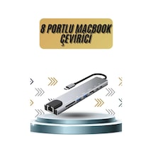 8 Portlu Macbook Çevirici Type C Hub Sd Tf Usb Çoğaltıcı Ethernet Mh-hs6591-0347