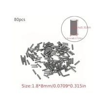 Dashanshop 1.8mm X 8mm 80 Adet Dayanıklı Balıkçılık Bakır Manşon Seti, Tatlı Ve Tuzlu Su Balıkçılığı Aksesuarları