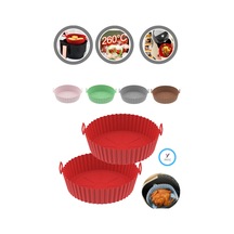 Yayke Silikon Pişirme Kap Air Fryer Hava Fritözü Pişirme Kabı 2Ad Çok Renkli