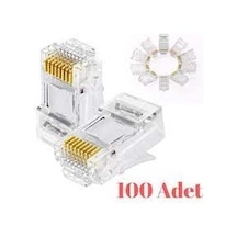 Rj45 Jack Konnektör İnternet Başlık 100Lü Paket