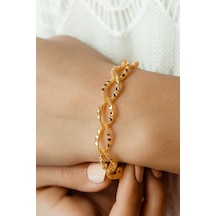 14 Ayar Altın Taşsız Döküm Bileklik N11.38093 Sarı Altın