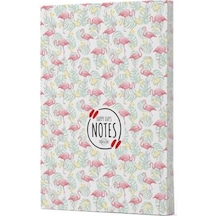 Flamingo 3 Çizgili Defter Yan Baskılı Siyah