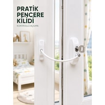 Mey İthalat Çocuk Güvenliği İçin Pencere Emniyet Kilidi Anahtarlı Kablolu Güvenlik Aparatı