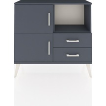 Arges Şifonyer 2 Raflı 2 Çekmeceli 2 Kapaklı 88x30x80 Antrasit-antrasit Antrasit