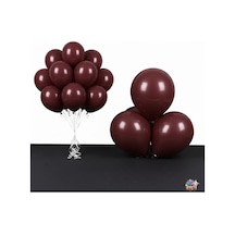 Vişne Çürüğü Retro Balon Seti 10 Adet Bordo Bordo