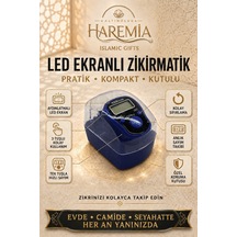 Özel Kutulu Ledli Zikirmatik Dijital Sayaç Mevlid Kandil Hediyesi Lacivert Siyah