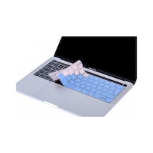 Apple Uyumlu MacBook Pro Touchbar Klavye Koruyucu 13Inc 15Inc Türkçe R.Powder Mavi Pembe