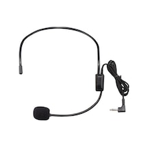 Novahub Kablolu Mikrofonlu Kulaklık Konferans Rehberi Konuşma Hoparlörü Amplifikatörü Mikrofon 3.5mm - Siyah