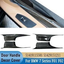 Bmw 7 Serisi F01 F02 Ön Arka İç Karbon Desenli Ön Araç İç Kapı Kolları Kapağı