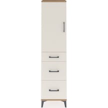 Arges Dolap 3 Raflı 3 Çekmeceli Tek Kapaklı 44x30x182 Çam-aytaşı Çam