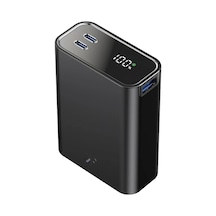 Mey İthalat Pw501 20.000 Mah Dijital Göstergeli 2 Adet 45w Type-c Ve 22.5w Usb Çıkışlı Şarj Pd Hızlı Şarj Powerbank - Siyah
