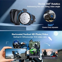 Q28 Motosiklet Kask Bluetooth Kulaklık 1080p Kamera Interkom Tdrtr