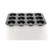 12 Bölmeli Çelik Kek Kalıbı Muffin İçi Dolgulu Kek Kalıbı