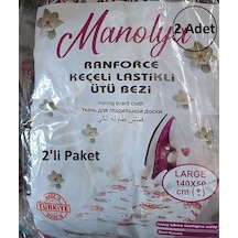 2li Manolya Lastikli Isıya Dayanıklı Ütü Masası Kılıfı 140x50 Renkli