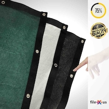 %75'Lik Şantiye Bariyer Filesi- Koyu Yeşil |Premium Şerit Halka
