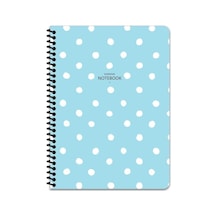 16.5x22.5 Kareli Defter Puantiye - Mavi Çok Renkli