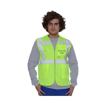 Baskılı Mühendis Yeleği Yeşil