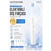 Şarjlı Diş Fırçası 15000 Vpm Titreşim Gücü, 500mah Batarya, 5 Temizlik Modu Beyaz