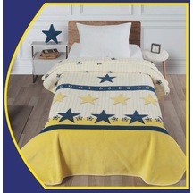 Polo Life Taraftar Yıldız Tek Kişilik Battaniye -fb Sarı Lacivert Sarı - Lacivert