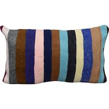 Zehra Abla Halı Yeni El Dokuma Dekoratif Lumbar Kilim Kırlent Yastık Kılıfı 6134
