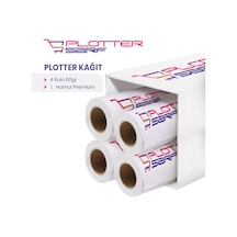 PlotterSarf® Premium 80 G Plotter Kağıdı 91.4 CM x 100 M 4 Rulo
