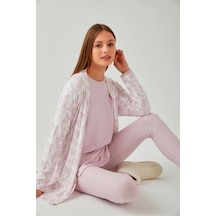 Pembe Renk Desenli Yumoş Sabahlık