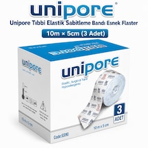 Unipore Elastik Sabitleme Bandı Esnek Flaster 10m 5cm 3 Adet