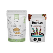 OG natural Organik Pandian Çocuk Çikolatası ve Organik Bebek Bisküvisi Seti