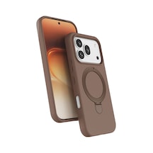 Huawei Honor 600 Pro Regal Magsafe Standlı Kapak - Çöl Titanyum Çok Renkli