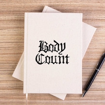 Body Count Merchandise Çizgisiz Kanvas Defter Krem