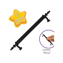 12 Adet Erciyes Kulp Siyah 128 Mm Kulp Mobilya Mutfak Dolabı Çekmece Dolap Kapak Kulpu Kulbu Metal Kulpları