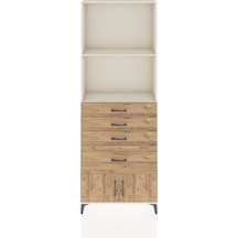 Arges Dolap 2 Raflı 4 Çekmeceli 2 Kapaklı 88x30x243 Aytaşı-çam Aytaşı
