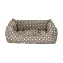 Pet Uniform Bej Puantiyeli Kedi Ve Köpek Yatağı S 40x50cm Açık Bej