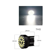 T20 Led 7443 Soket 19 Smd Led Beyaz