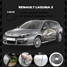 Renault Laguna 3 Oto Araç Kapı Koruma Fitili 5 Metre Parlak Siyah Renk