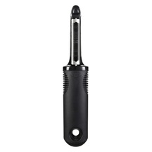 Ayrex Good Grips Paslanmaz Çelik Tırtıklı Bıçaklı Sebze Soyma Aleti, Siyah Diğer